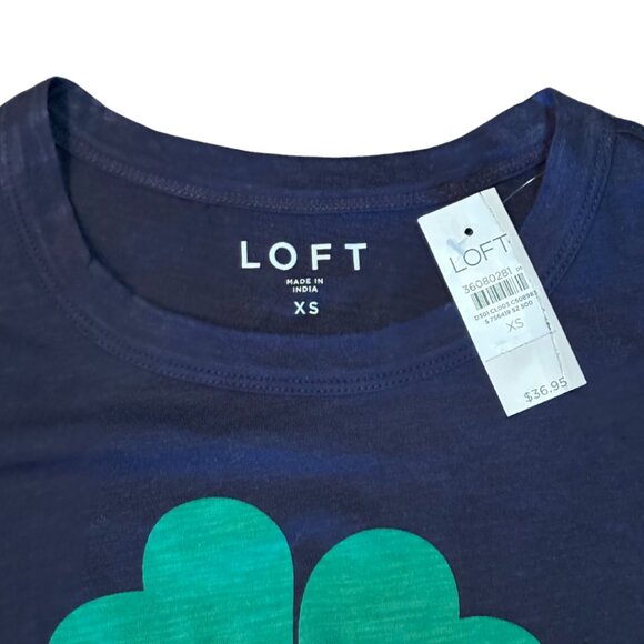 NWT - LOFT Optimist Clover Everyday Crew Tee - Picture 5 of 5